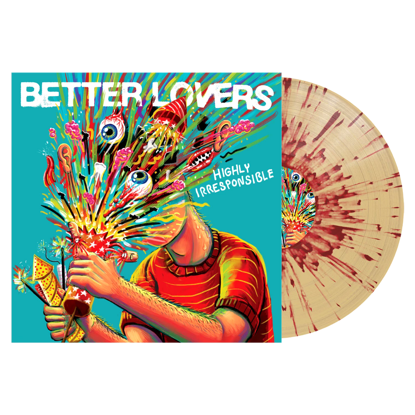 Highly Irresponsible Tan with Red Splatter Vinyl (1500 Available Worldwide)