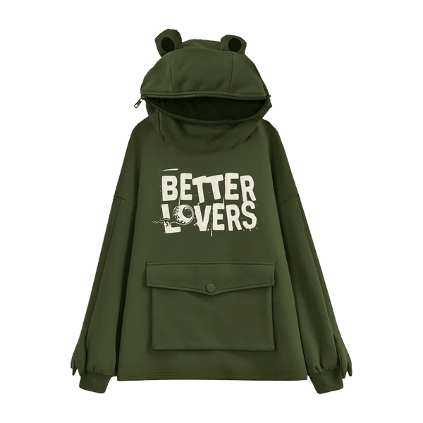 ★Frog★Love Hate Zip Hoodie 関税込★ love > hate Unisex Hoodie - Black – The Shop Forward